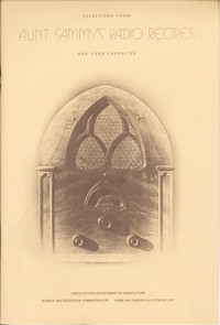 Cover of Selections from Aunt Sammy's Radio Recipes and USDA Favorites — Story, Setting & Ideas