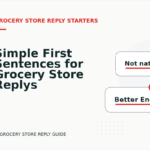 Simple First Sentences for Grocery Store Replys